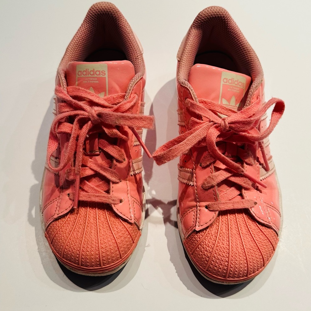 Adidas x Toy Story Pink Patent SuperStar Hamm Youth Size 2